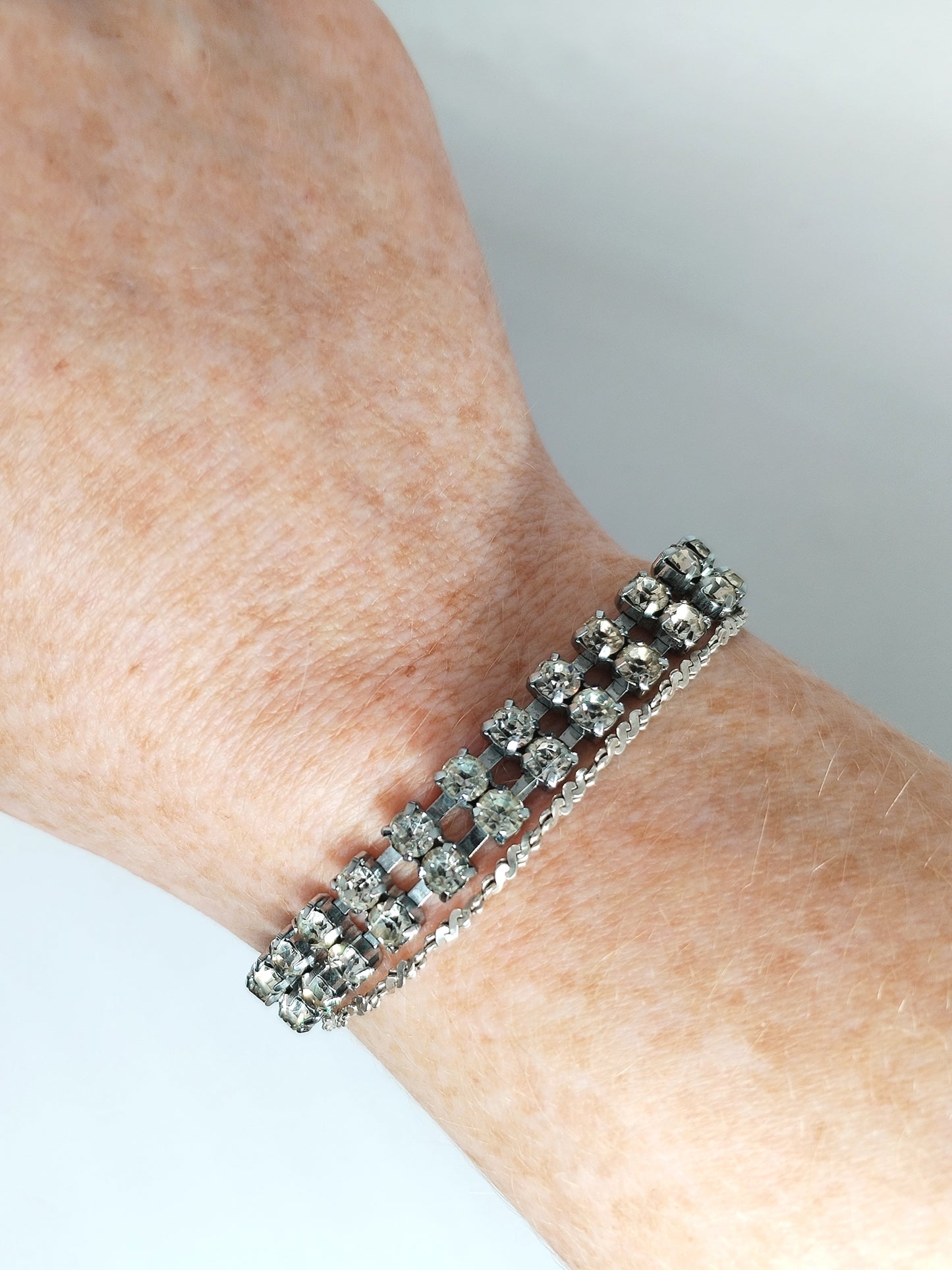 Vintage double diamante bracelet