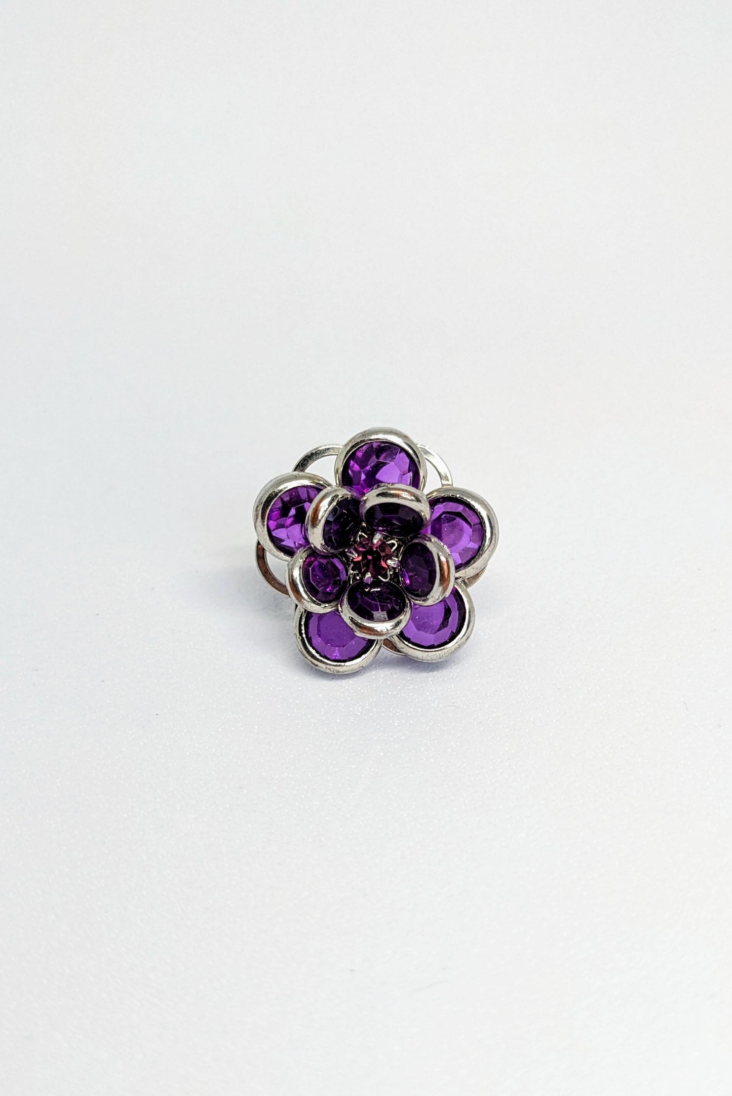 Purple flower ring