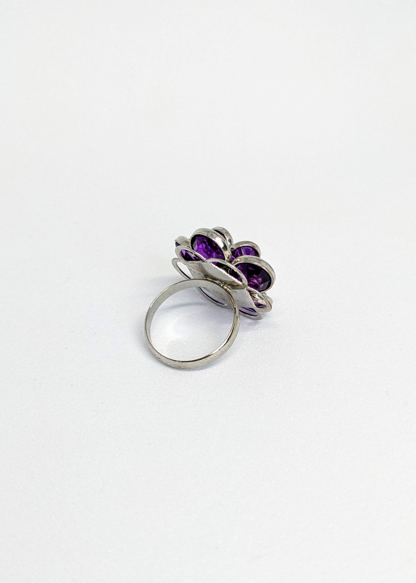 Purple flower ring
