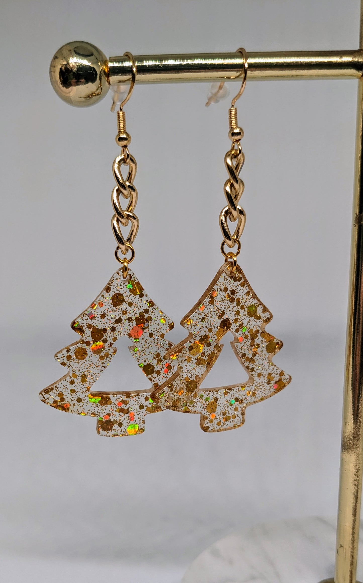 Christmas tree earrings