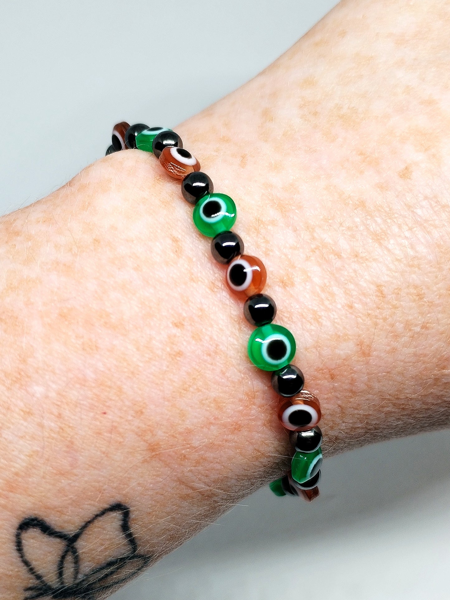 Brown & green protection bracelet 🧿