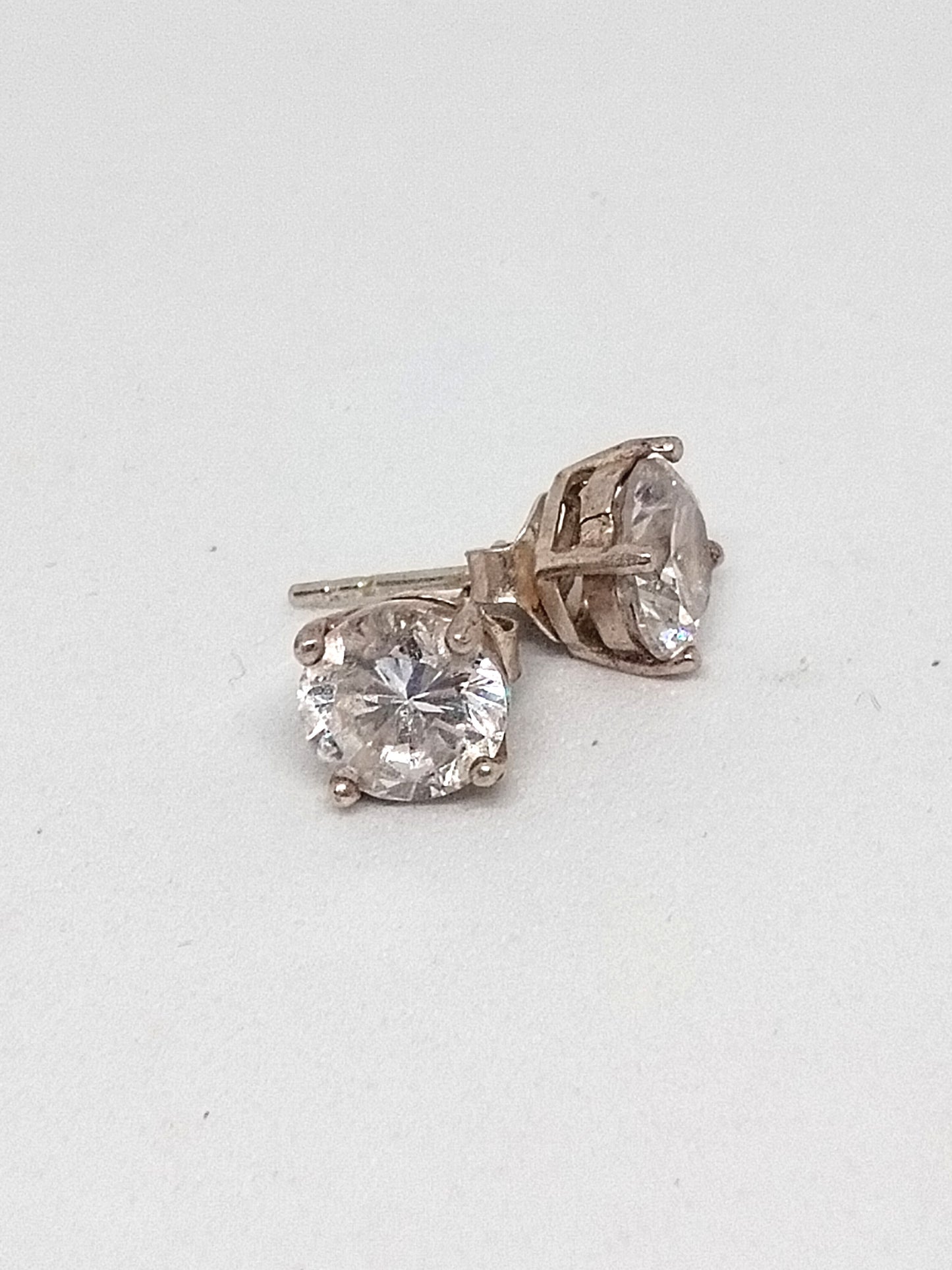 Large faux diamond studs