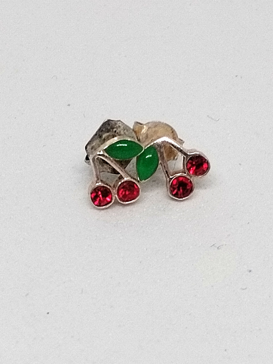 Silver cherry studs (kids)