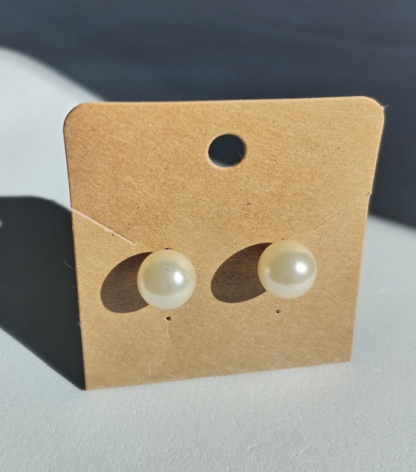 Butterfly & leaf reworked earrings & faux pearl studs