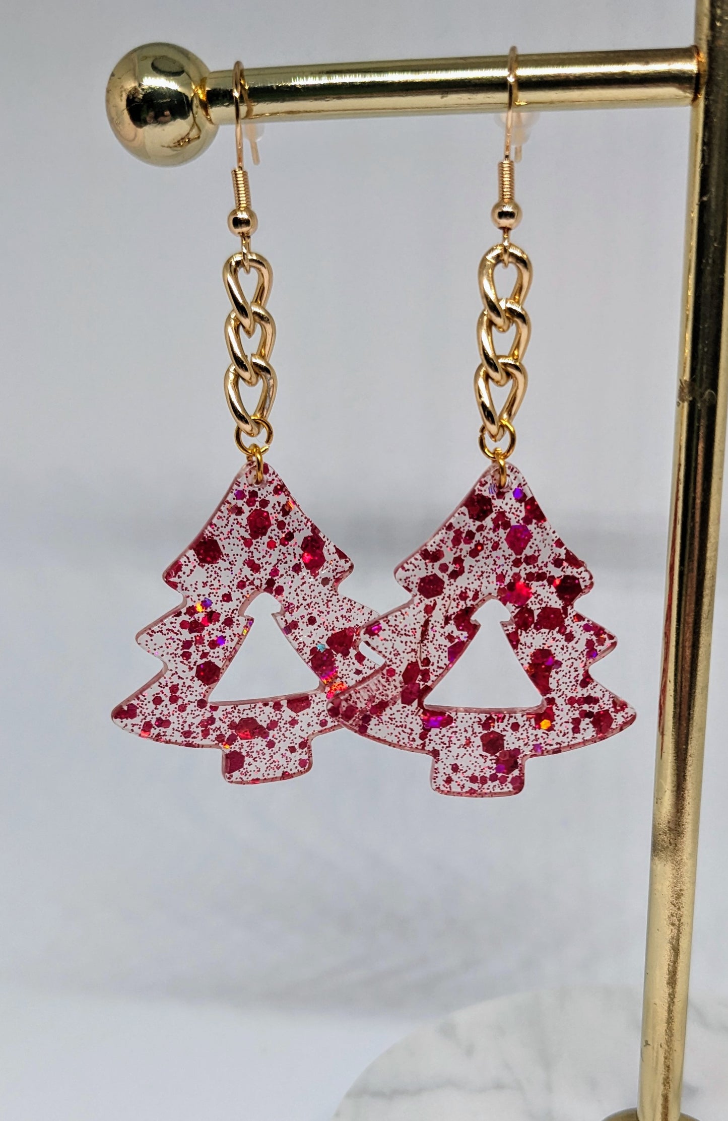 Christmas tree earrings