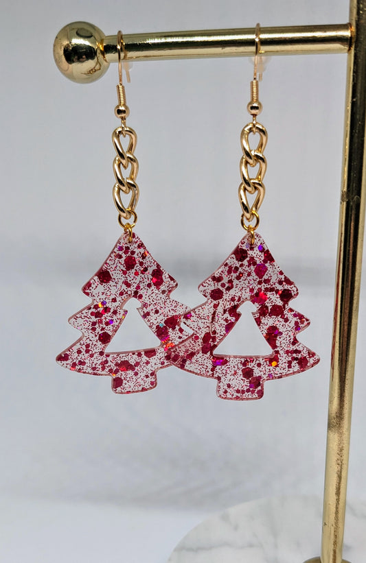 Christmas tree earrings