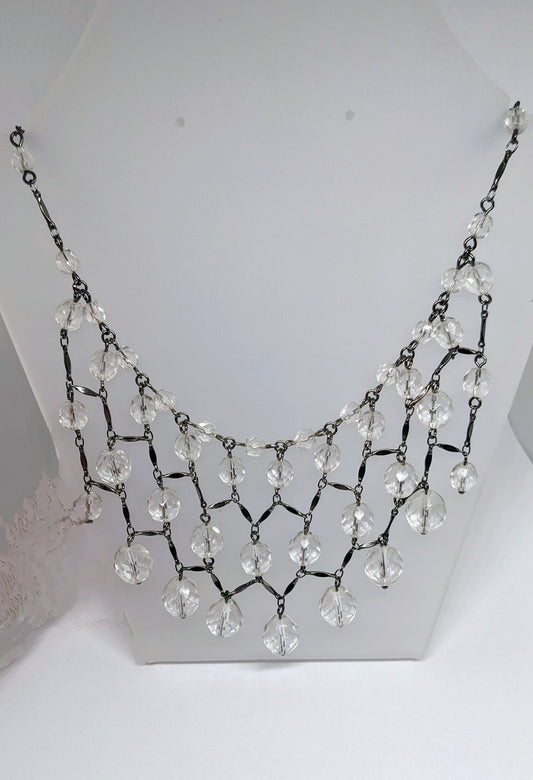 Preloved M&S crystal bib necklace