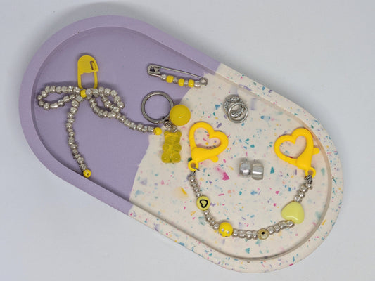 Silver & yellow bow set