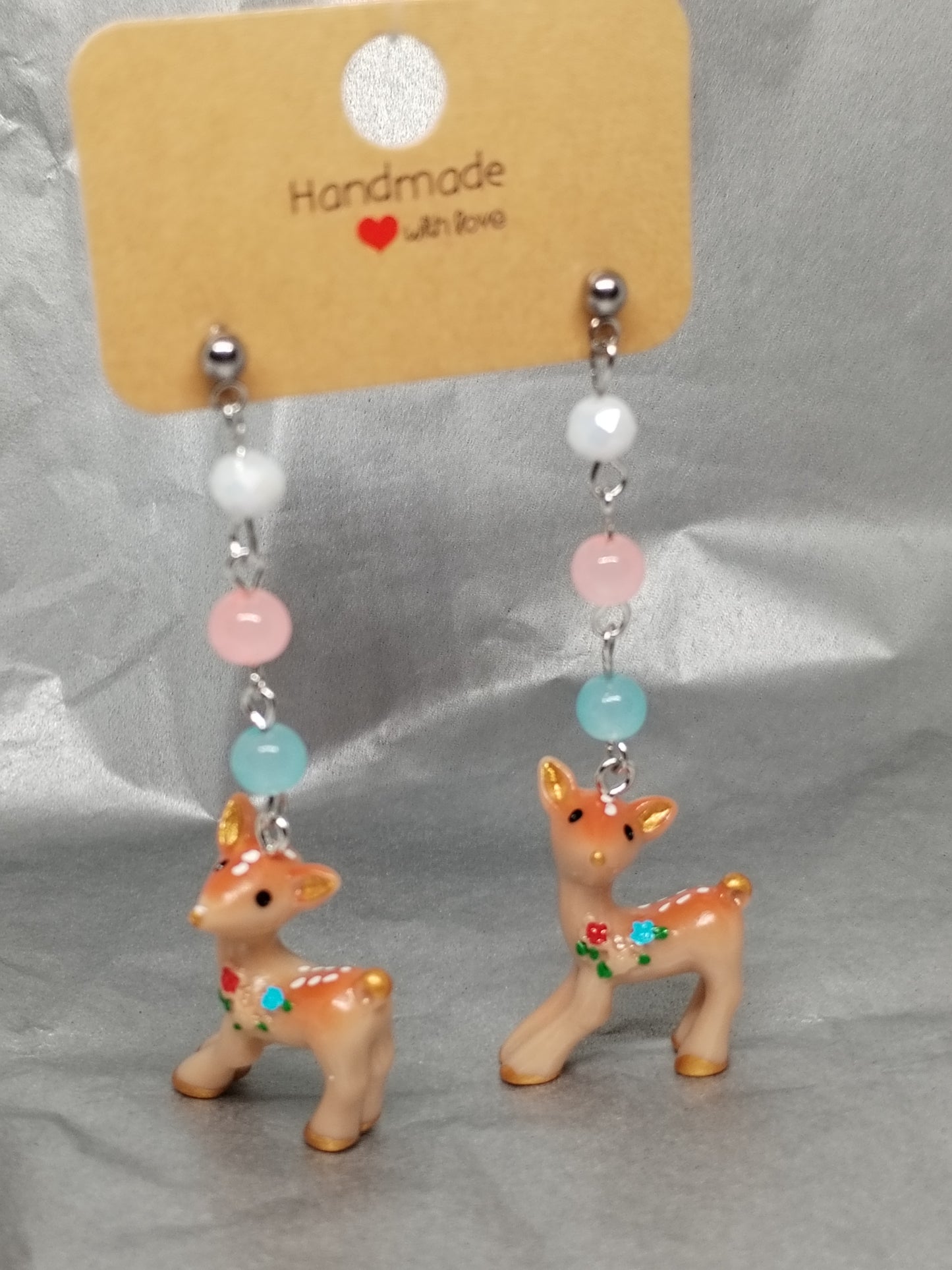 Christmas deer earrings