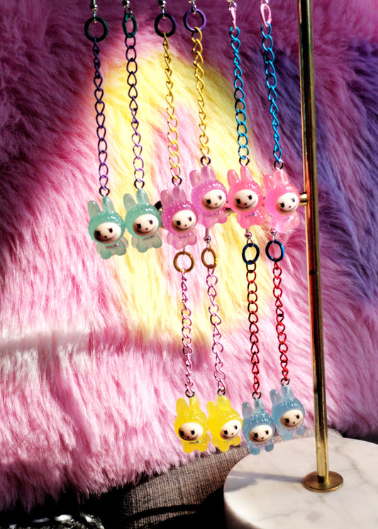 Labubu chain earrings