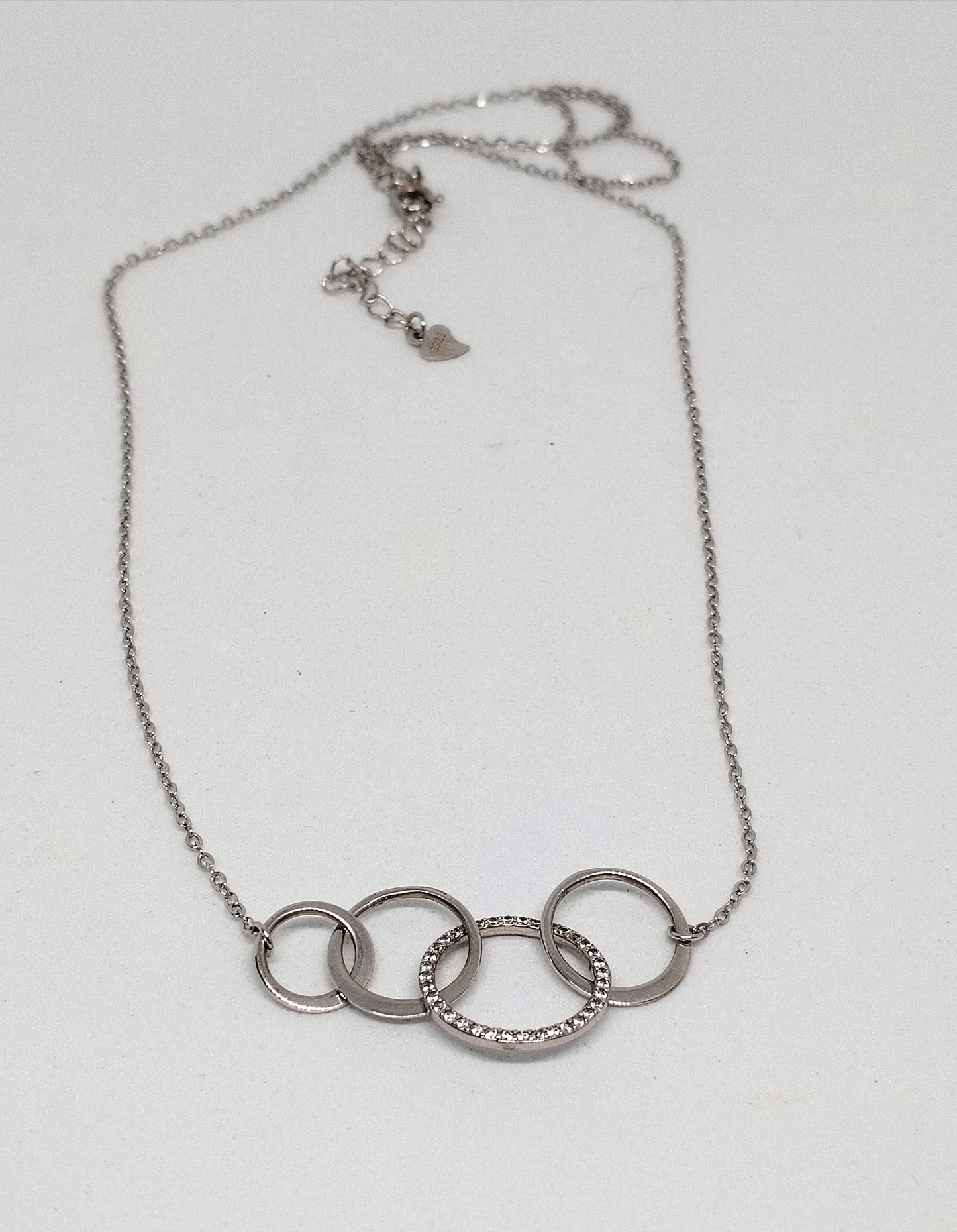 Sterling silver linked necklace