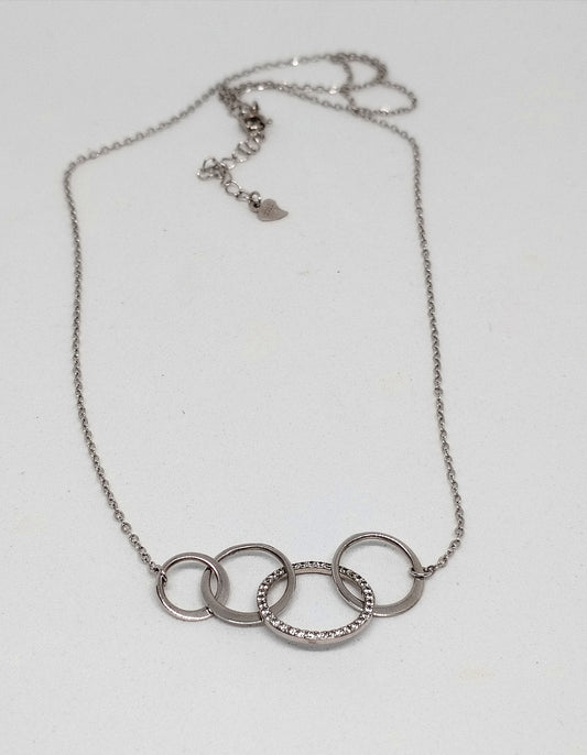Sterling silver linked necklace