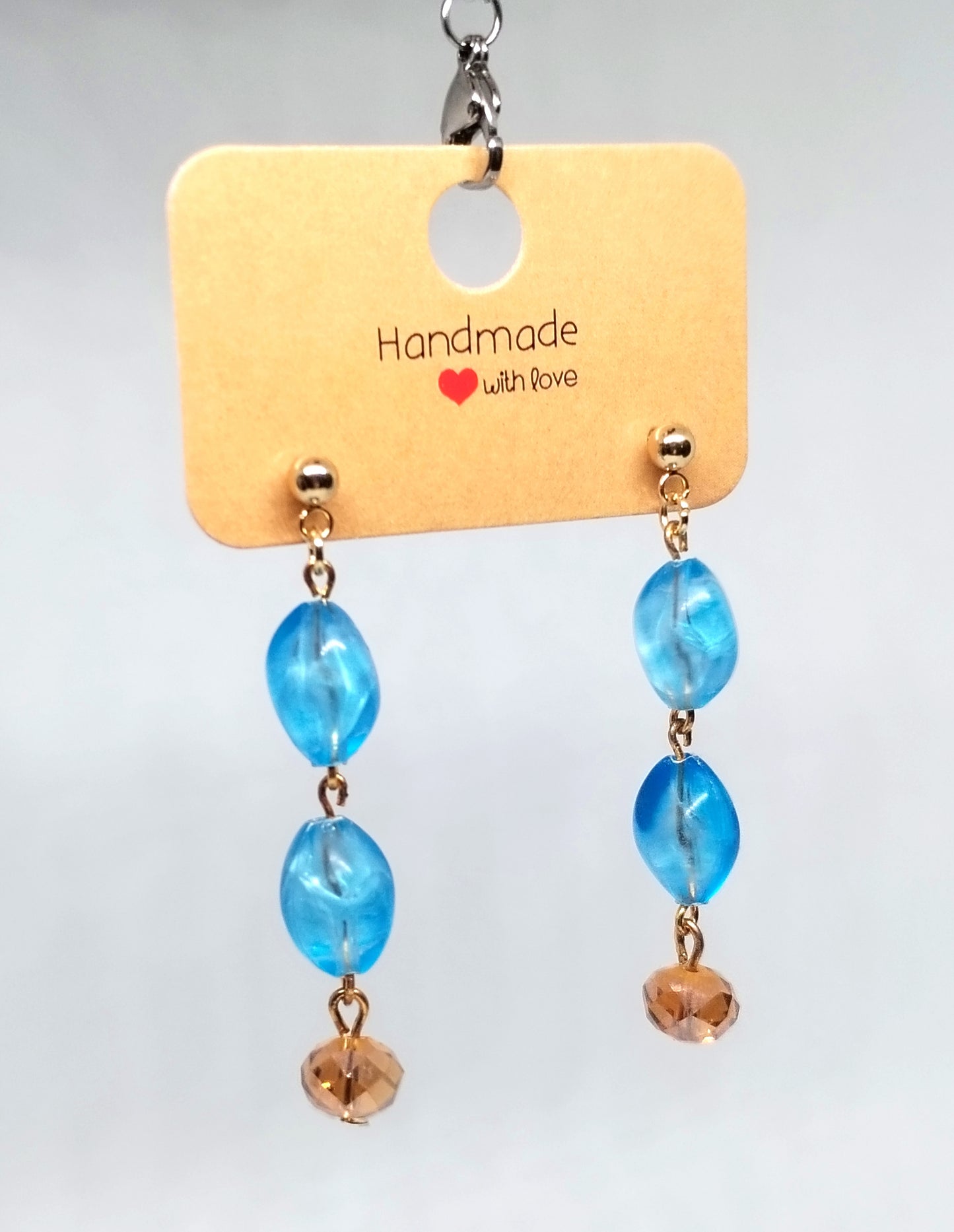 🩵🤎 Blue & brown delight earrings