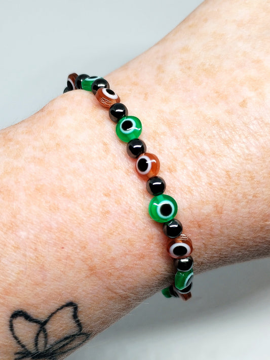 Brown & green protection bracelet 🧿