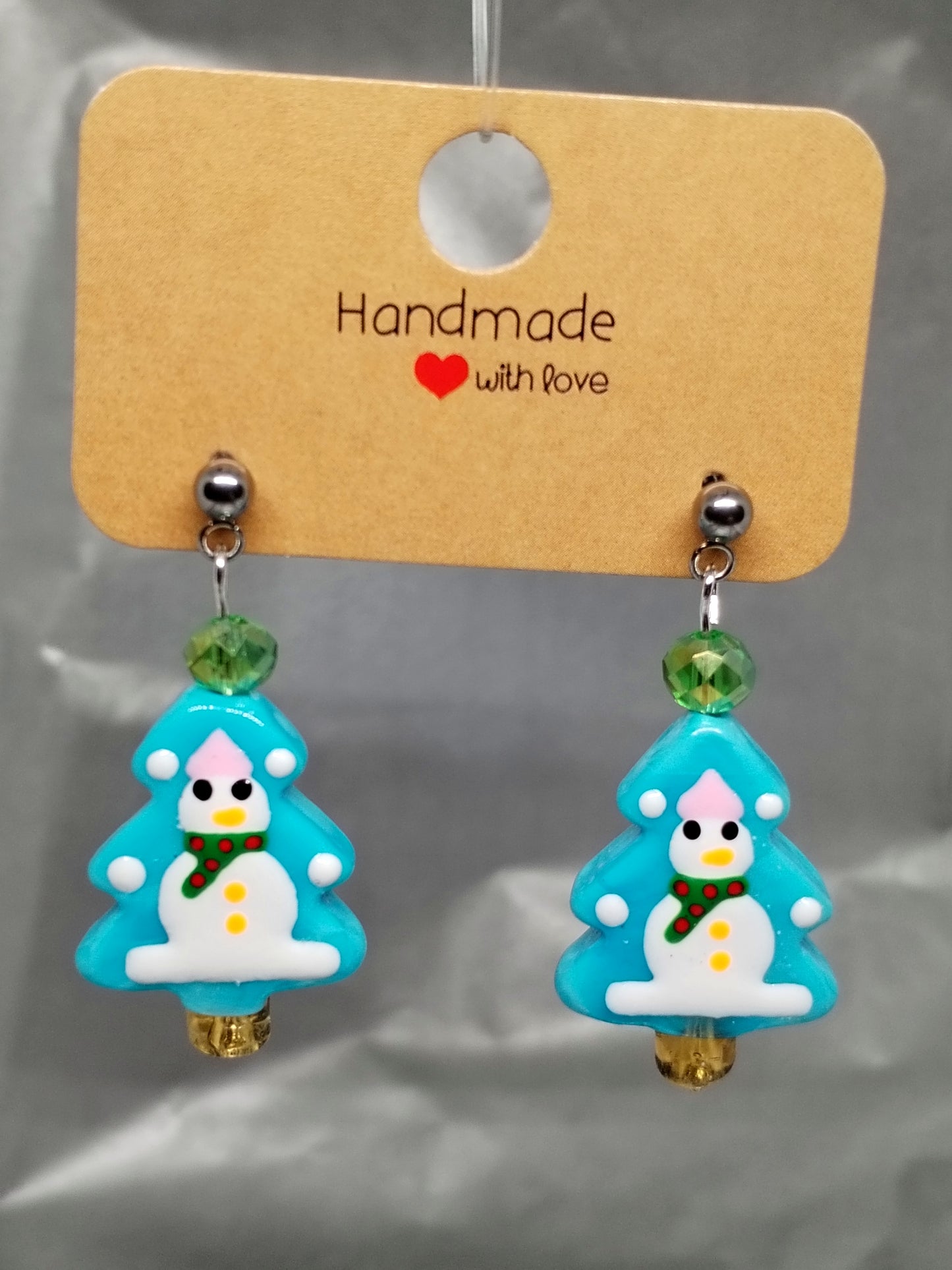 Christmas tree snowmen earrings 🎄☃️