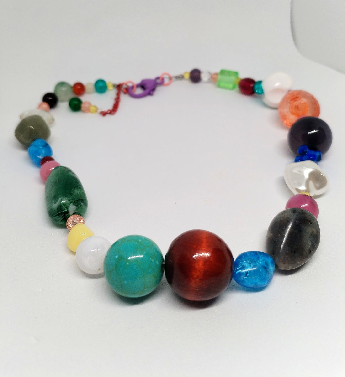 Colourful beaded necklace