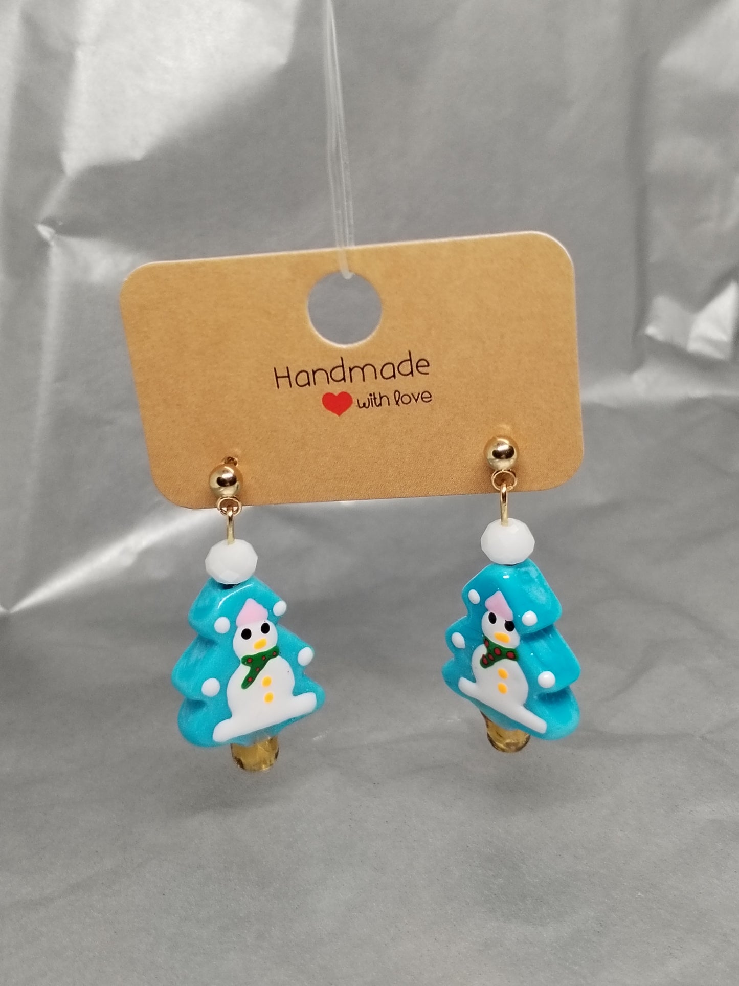 Christmas tree snowmen earrings 🎄☃️