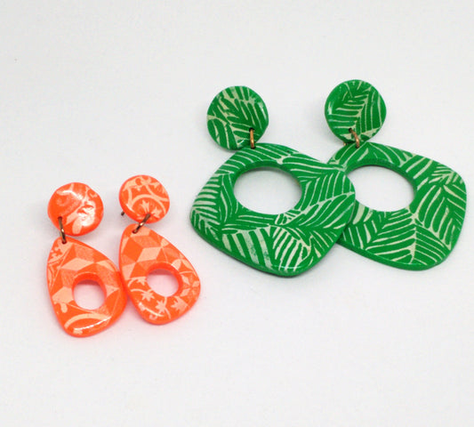 Funky clay earrings bundle