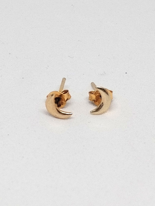 Gold plated moon studs