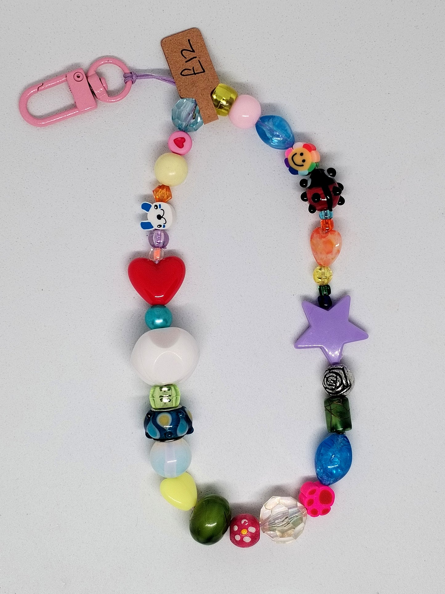 Purple star delight phone charm