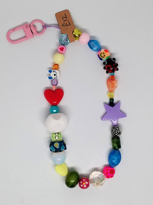 Purple star delight phone charm