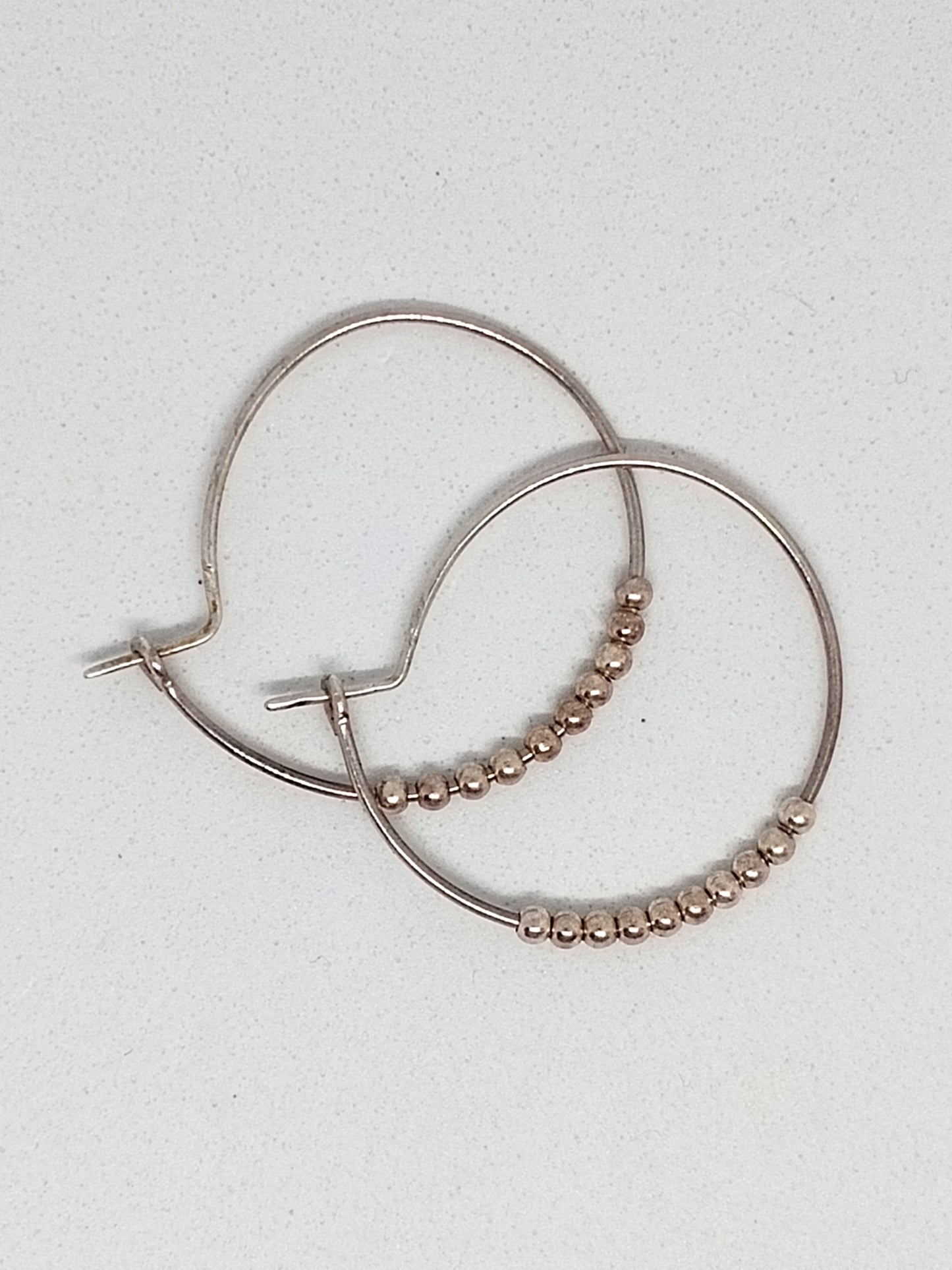 Silver hoop earrings