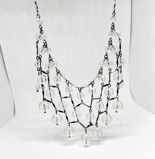 Preloved M&S crystal bib necklace