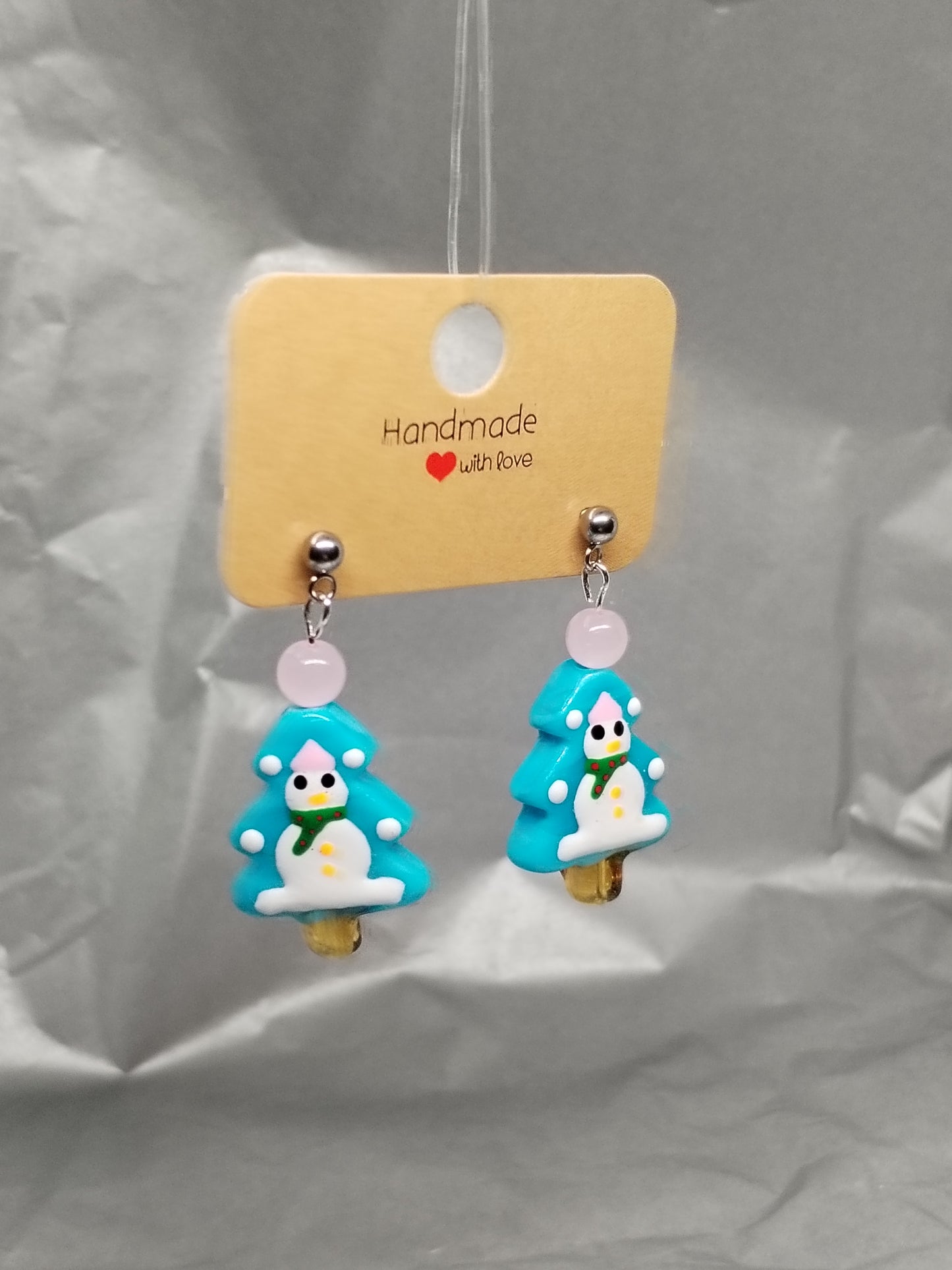 Christmas tree snowmen earrings 🎄☃️