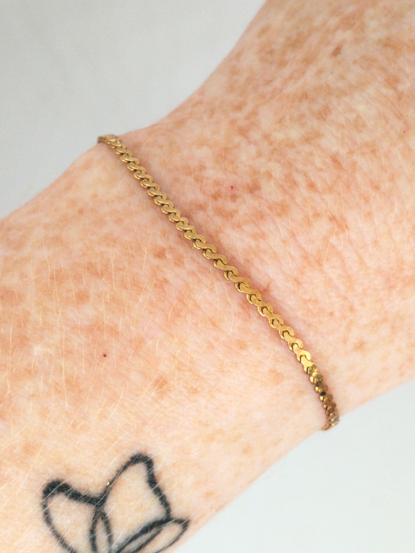 Vintage gold twisted rope bracelet