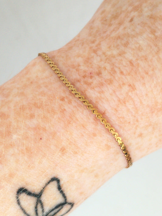 Vintage gold twisted rope bracelet