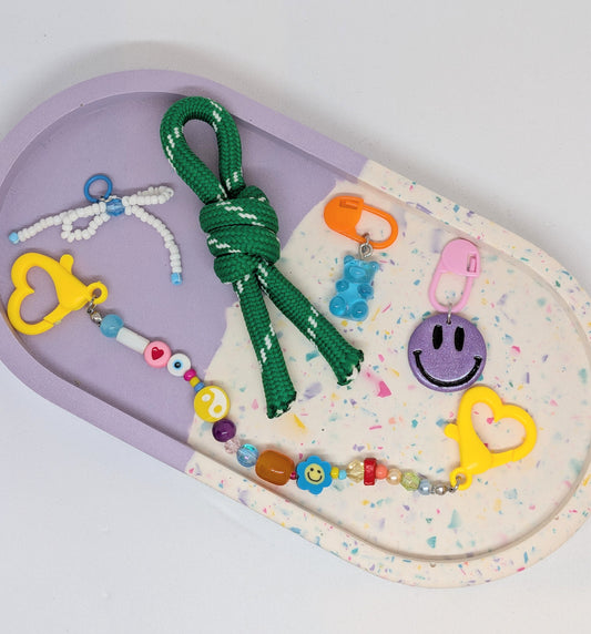 Purple smiley face set