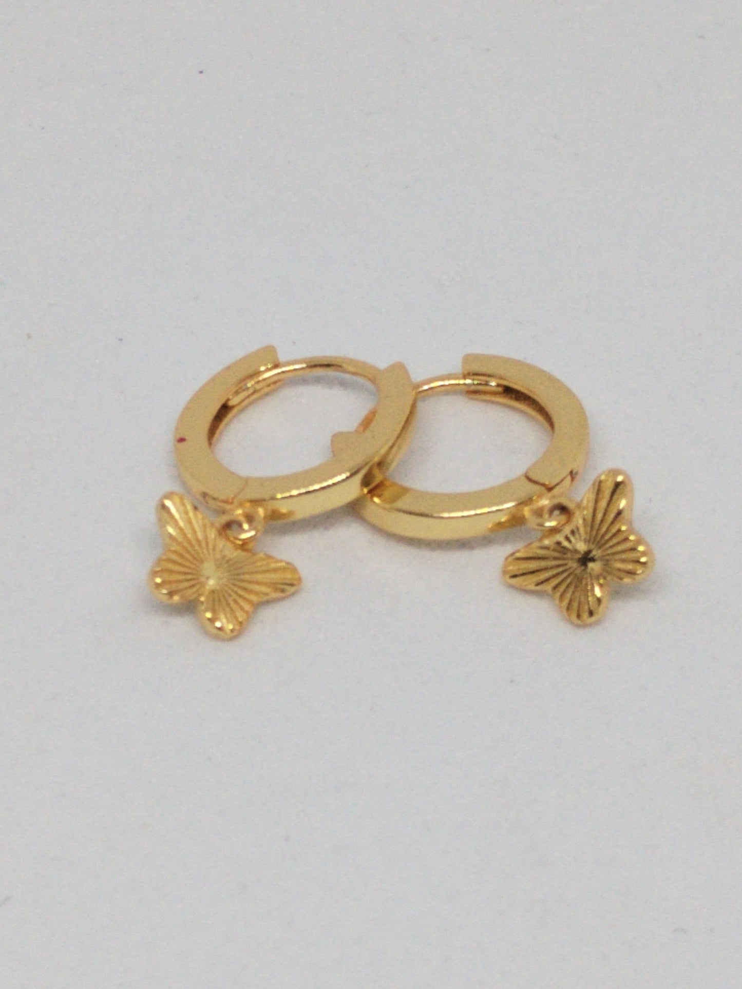 Butterfly Huggie hoops