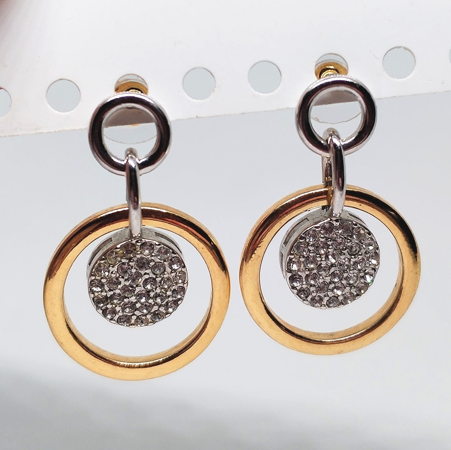 Silver & gold hoop earrings